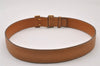 Authentic HERMES Vintage Leather Belt Size 70cm 27.6inches Brown 3378I