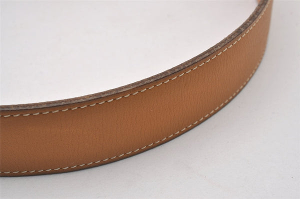 Authentic HERMES Vintage Leather Belt Size 70cm 27.6inches Brown 3378I