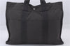 Authentic HERMES Her Line MM Hand Tote Bag Nylon Gray 3379D