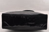 Authentic CHANEL Vintage Enamel CC Logo Chain Shoulder Tote Bag Black 3380I