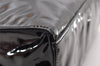 Authentic CHANEL Vintage Enamel CC Logo Chain Shoulder Tote Bag Black 3380I