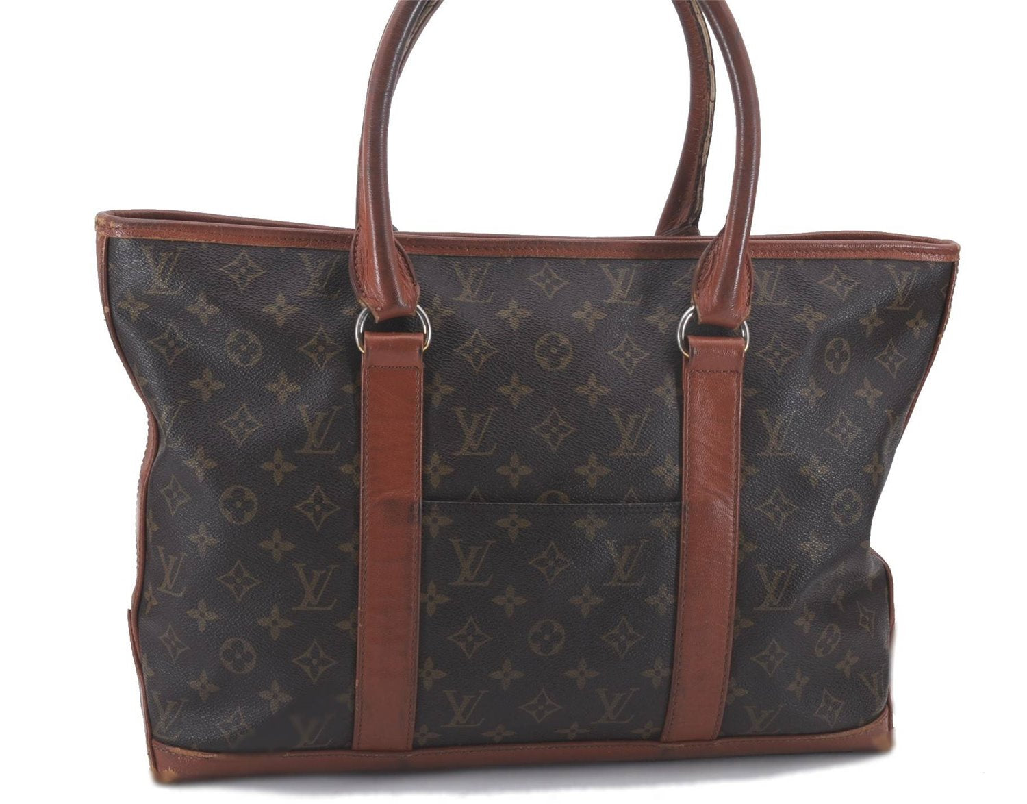 Auth Louis Vuitton Monogram Sac Weekend PM Vintage Tote Hand Bag M42425 LV 3384D