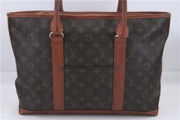 Auth Louis Vuitton Monogram Sac Weekend PM Vintage Tote Hand Bag M42425 LV 3384D