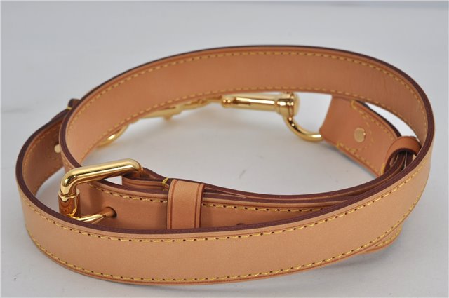 Authentic Louis Vuitton Leather Shoulder Strap Beige 35-39