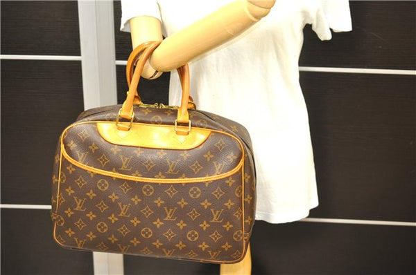 Authentic Louis Vuitton Monogram Deauville Hand Bag M47270 LV 3385D