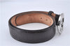 Auth GUCCI Guccissima Interlocking Belt GG Leather 37.4" 411924 Brown Box 3385F