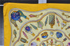 Authentic HERMES Carre 90 Scarf "Qu' importe le flacon..." Silk Yellow 3387F