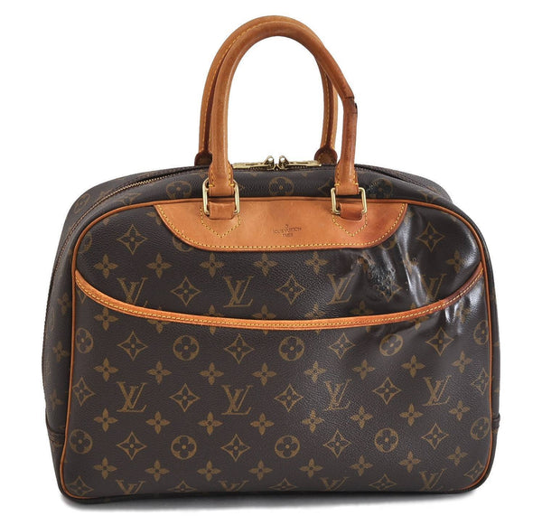 Authentic Louis Vuitton Monogram Deauville Hand Bag M47270 LV 3390C