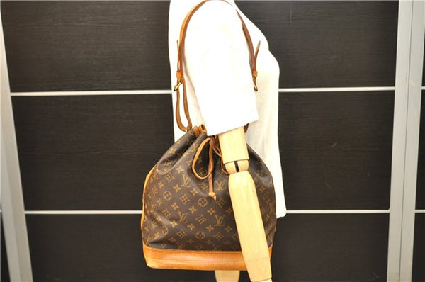 Authentic Louis Vuitton Monogram Noe Shoulder Bag Purse M42224 LV 3391E