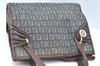 Authentic FENDI Zucchino Tote Hand Bag Purse Canvas Leather Blue 3397H