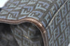 Authentic FENDI Zucchino Tote Hand Bag Purse Canvas Leather Blue 3397H