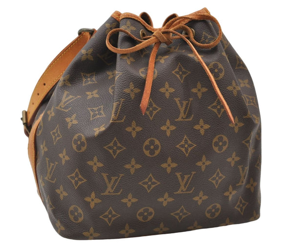 Authentic Louis Vuitton Monogram Petit Noe Shoulder Bag M42226 LV 3400E