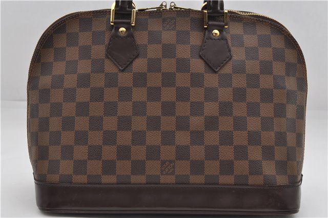 Authentic Louis Vuitton Damier Alma Hand Bag N51131 LV 3401E