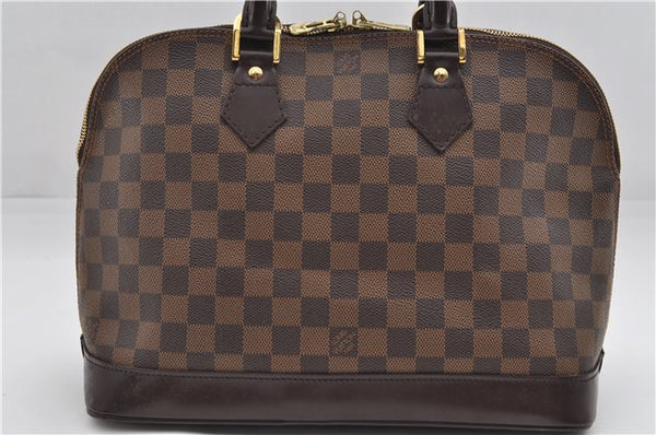 Authentic Louis Vuitton Damier Alma Hand Bag N51131 LV 3401E