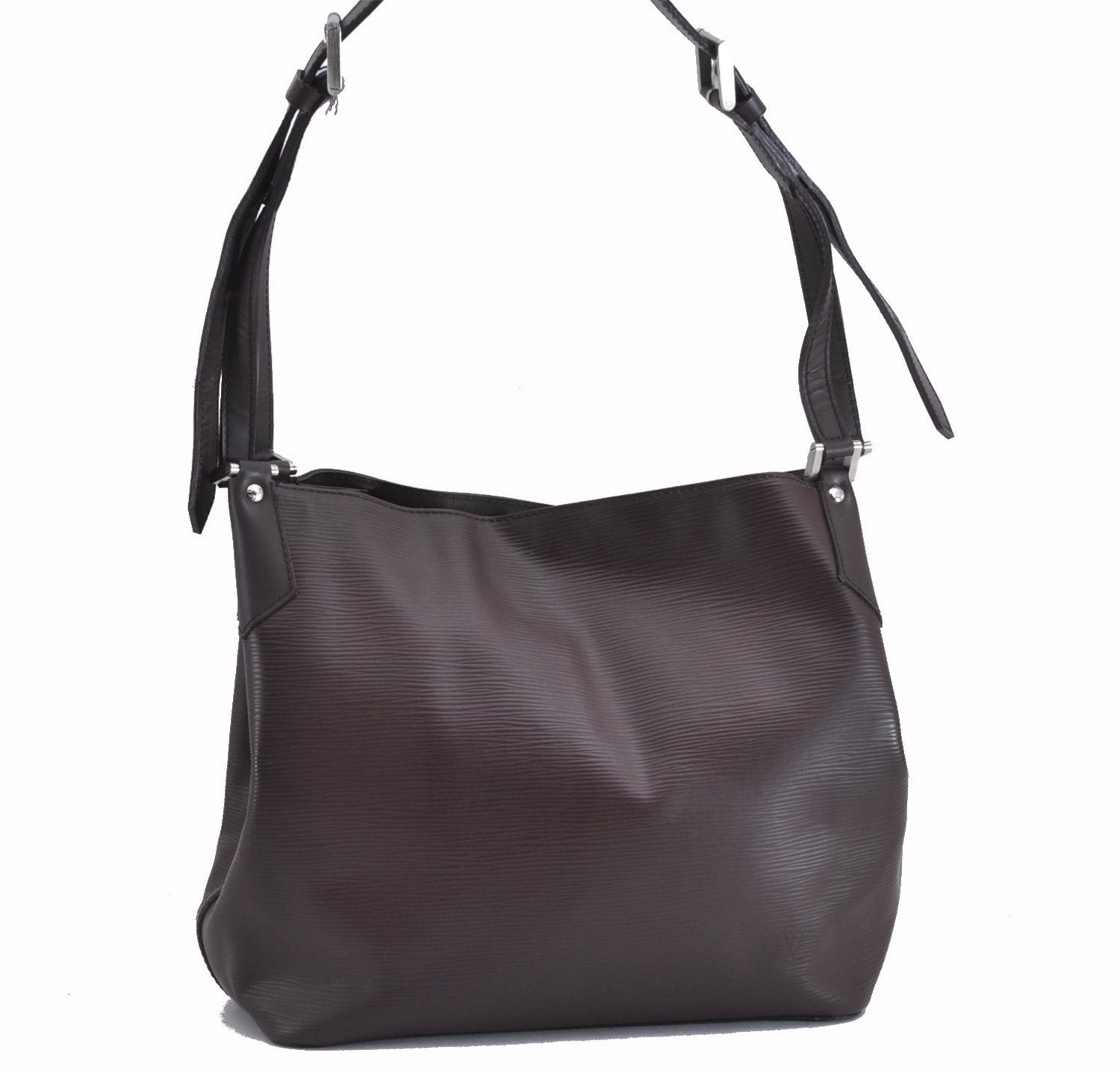 Authentic Louis Vuitton Epi Mandara MM Shoulder Cross Bag Brown M5889D LV 3401F