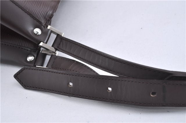 Authentic Louis Vuitton Epi Mandara MM Shoulder Cross Bag Brown M5889D LV 3401F