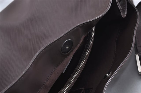 Authentic Louis Vuitton Epi Mandara MM Shoulder Cross Bag Brown M5889D LV 3401F