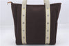 Authentic Louis Vuitton Antigua Cabas MM Tote Bag Brown White M80663 LV 3410D