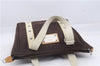 Authentic Louis Vuitton Antigua Cabas MM Tote Bag Brown White M80663 LV 3410D