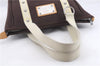 Authentic Louis Vuitton Antigua Cabas MM Tote Bag Brown White M80663 LV 3410D