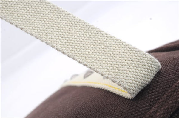 Authentic Louis Vuitton Antigua Cabas MM Tote Bag Brown White M80663 LV 3410D