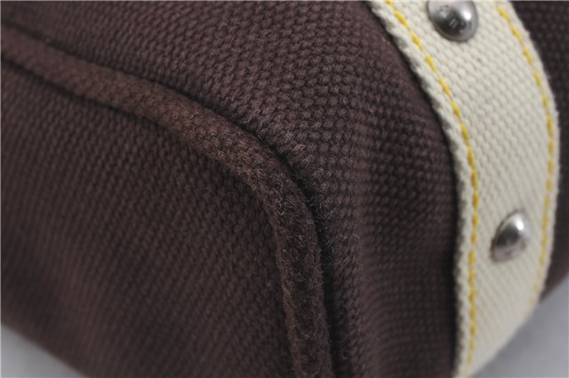 Authentic Louis Vuitton Antigua Cabas MM Tote Bag Brown White M80663 LV 3410D