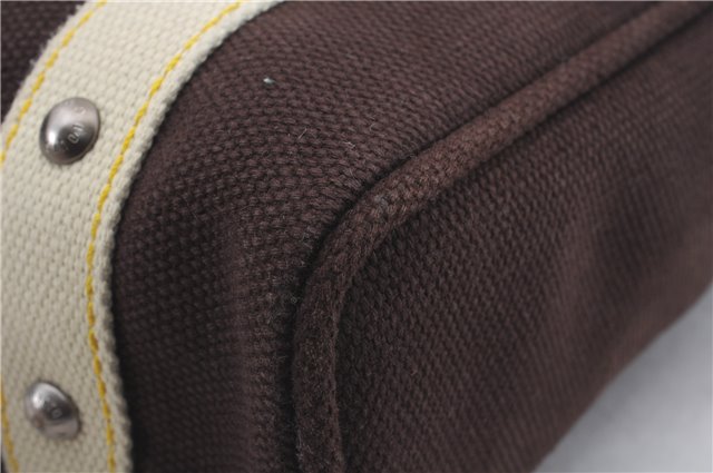 Authentic Louis Vuitton Antigua Cabas MM Tote Bag Brown White M80663 LV 3410D