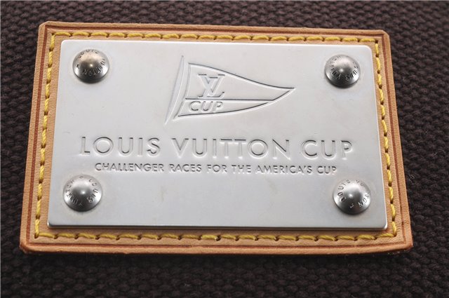 Authentic Louis Vuitton Antigua Cabas MM Tote Bag Brown White M80663 LV 3410D