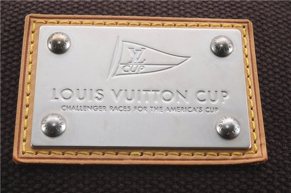 Authentic Louis Vuitton Antigua Cabas MM Tote Bag Brown White M80663 LV 3410D