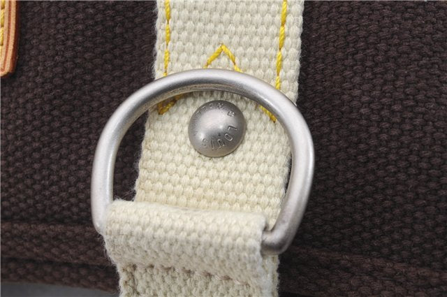 Authentic Louis Vuitton Antigua Cabas MM Tote Bag Brown White M80663 LV 3410D