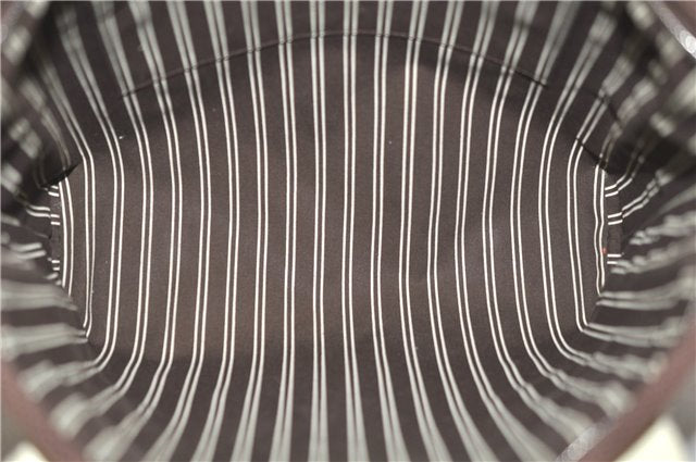 Authentic Louis Vuitton Antigua Cabas MM Tote Bag Brown White M80663 LV 3410D