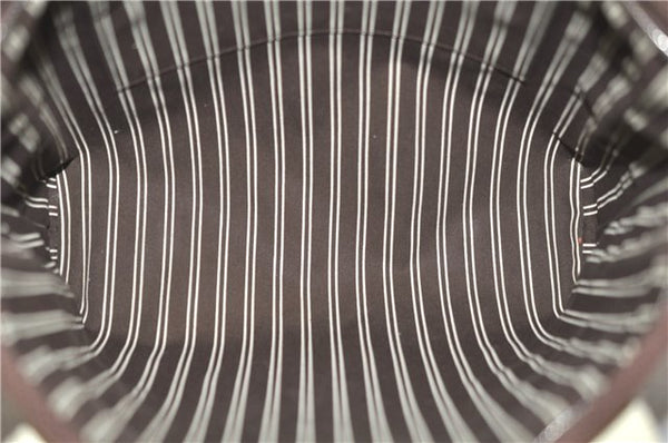 Authentic Louis Vuitton Antigua Cabas MM Tote Bag Brown White M80663 LV 3410D