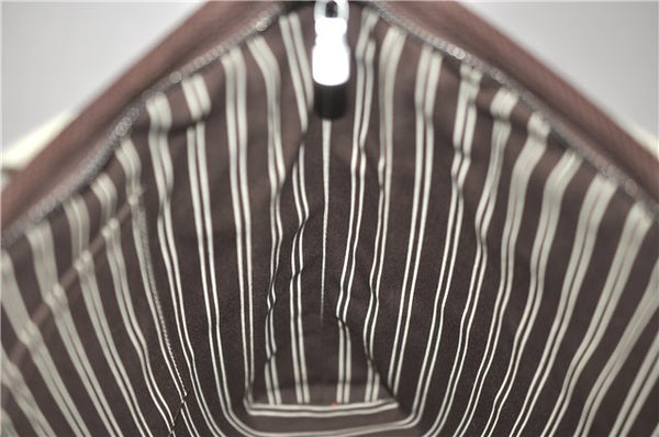 Authentic Louis Vuitton Antigua Cabas MM Tote Bag Brown White M80663 LV 3410D