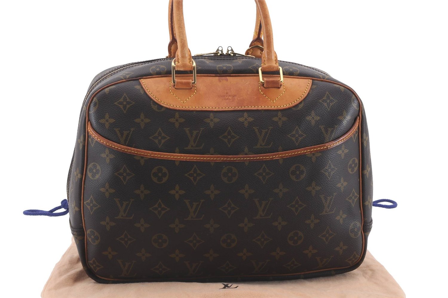 Authentic Louis Vuitton Monogram Deauville Hand Bag M47270 LV 3426D