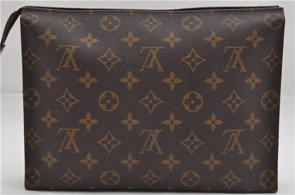 Auth Louis Vuitton Monogram Poche Toilette 26 Cosmetics Pouch Old Model LV 3427E