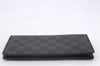 Auth Louis Vuitton Damier Graphite Portefeuille Brazza Wallet N62665 Box 3429D