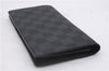 Auth Louis Vuitton Damier Graphite Portefeuille Brazza Wallet N62665 Box 3429D