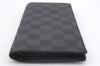 Auth Louis Vuitton Damier Graphite Portefeuille Brazza Wallet N62665 Box 3429D