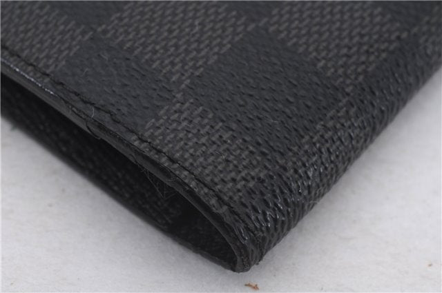 Auth Louis Vuitton Damier Graphite Portefeuille Brazza Wallet N62665 Box 3429D