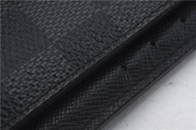 Auth Louis Vuitton Damier Graphite Portefeuille Brazza Wallet N62665 Box 3429D