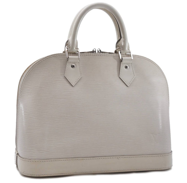 Authentic Louis Vuitton Epi Alma PM Hand Bag White M4030J LV 3433D