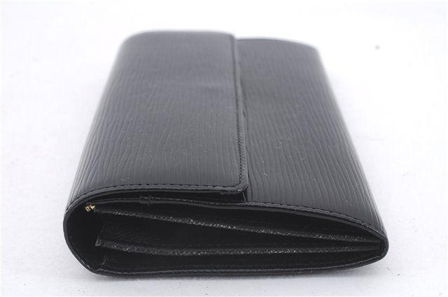 Auth Louis Vuitton Epi Pochette Porte Monnaie Credit Wallet M63572 Black 3436D