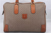 Authentic CELINE Macadam Blason Pattern Boston Bag Hand PVC Leather Beige 3442D