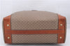 Authentic CELINE Macadam Blason Pattern Boston Bag Hand PVC Leather Beige 3442D