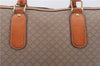 Authentic CELINE Macadam Blason Pattern Boston Bag Hand PVC Leather Beige 3442D