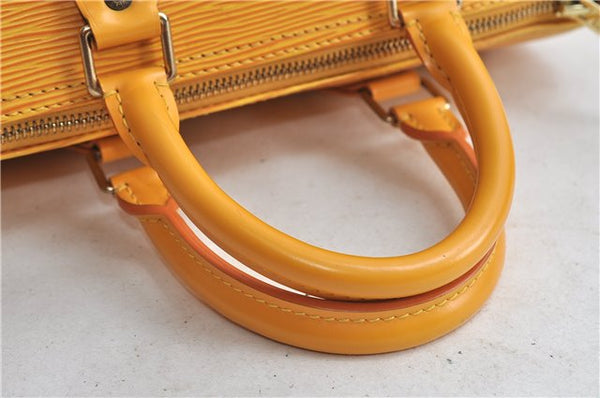 Authentic Louis Vuitton Epi Speedy 25 Hand Bag Yellow M43019 LV 3445D