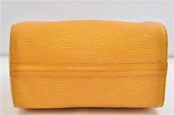 Authentic Louis Vuitton Epi Speedy 25 Hand Bag Yellow M43019 LV 3445D