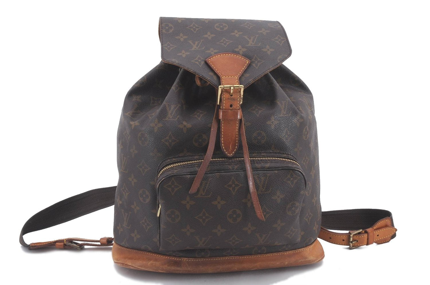 Authentic Louis Vuitton Monogram Montsouris GM Backpack M51135 LV 3446D