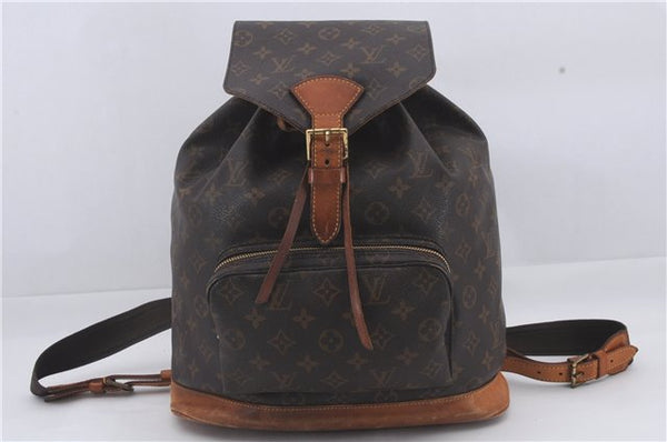 Authentic Louis Vuitton Monogram Montsouris GM Backpack M51135 LV 3446D