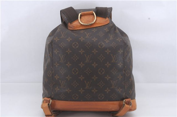Authentic Louis Vuitton Monogram Montsouris GM Backpack M51135 LV 3446D